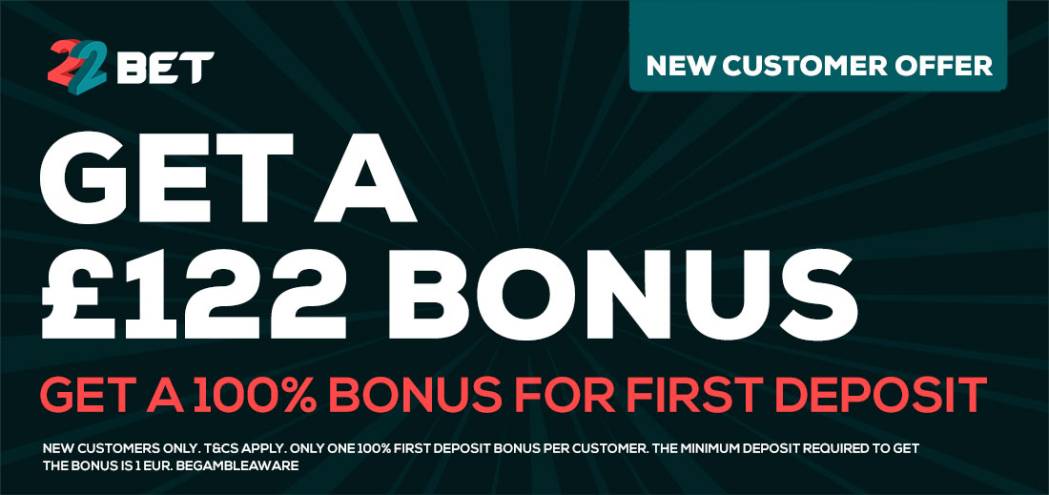 22BET WELCOME BONUS
